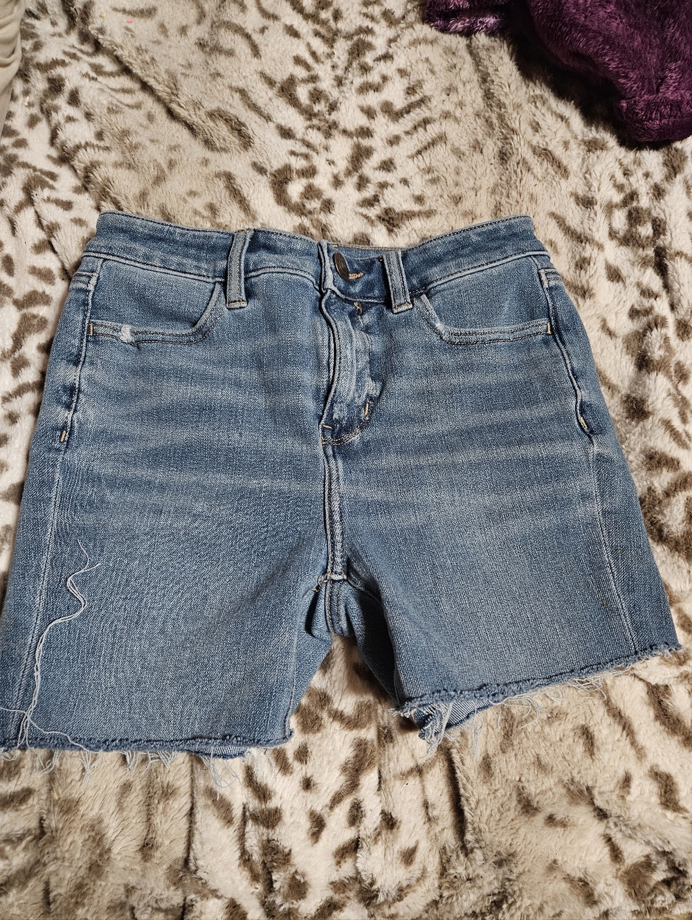 American eagle outfitters cut-out upcycled jegging shorts size 0